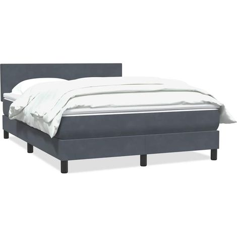Maison Exclusive - Boxspringbett mit Matratze Dunkelgrau 160x210 (1/5)