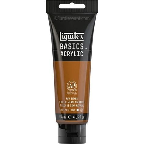 Peinture Acrylique en tube terre de sienne naturelle 118ml - Liquitex Basics (1/2)