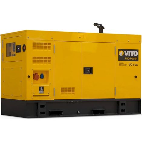 Vito – Groupe électrogène diesel 30kVA – Triphasé et monophasé – Démarrage automatique – Autonomie 13h – Technologie AVR – Silencieux 65 dB(A) (1/5)