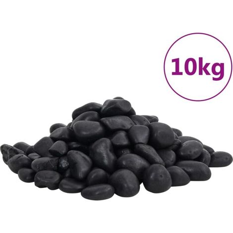 Galets polis 10 kg noir 2-5 cm