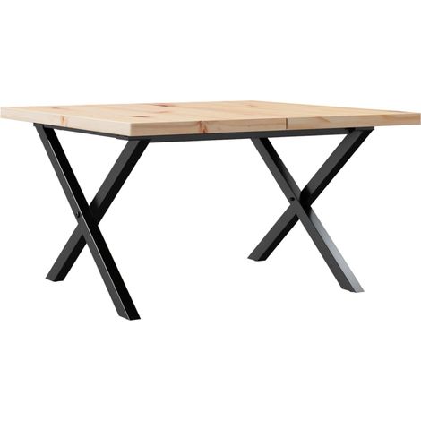 Maison Exclusive - Couchtisch X-Gestell 60x60x40,5cm Massivholz K