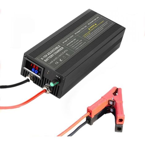 Chargeur de Batterie 14,6V 60A avec Régulation de Tension Précise Multitours 0-15V, Chargeur Rapide 12V 60A pour Batteries (1/5)