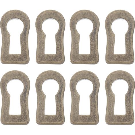 Lot de 10 plaques recouvrement serrure en alliage zinc antique (1/5)