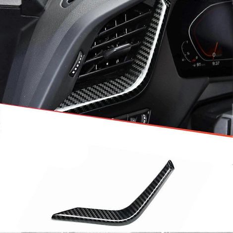 Baguette décorative d'aération côté gauche, accessoire intérieur en fibre de carbone, compatible avec les BMW Série 1 F40 F44 (modèles 2020-2023), applicable aux modèles à conduite à gauche. (1/5)