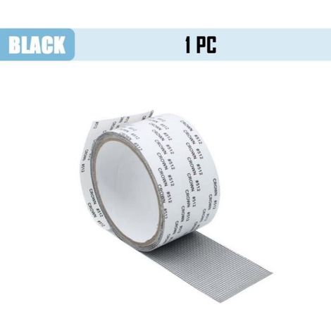 Ruban De Réparation Moustiquaire - Fibre De Verre - Auto-adhésif - Pour Fenêtre Porte Tente Piscine - 5 x 200 cm - Noir - 1 Pièce
