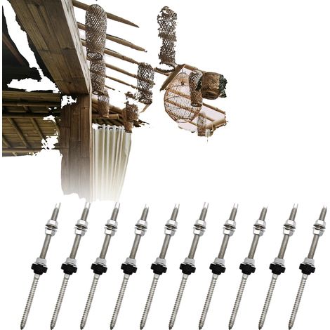 Support de panneau solaire, construction en acier inoxydable, installation facile, 10 PCS (1/2)