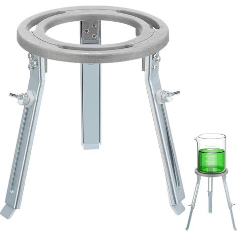 Trépied de Laboratoire en Alliage D'aluminium Argenté, Support Réglable pour Chauffage Chimique, Facile à Transporter, pour Écoles et Laboratoires (1/5)