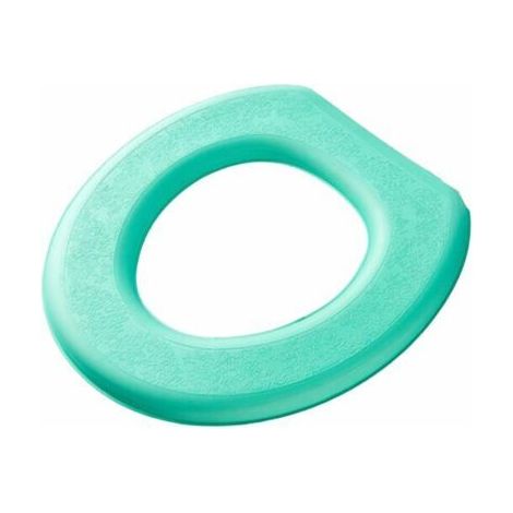 2 pcs étanche en Mousse EVA Coussin de siège de Toilette Lavable en Paste-Type Lunette WC Tapis de Tampon, Forme O Vert, (1/5)