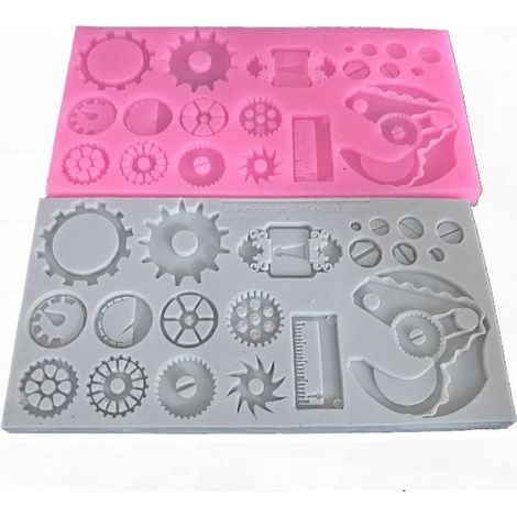 Moule à gâteau en silicone pour chocolat, sucre, bougies, fondant, outils steampunk (1/5)