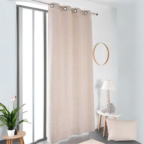 Rideau esprit naturel Beige 135x180 cm (1/2)