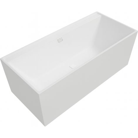 Villeroy & Boch – Baignoire droite 170 x 75 cm – Acrylique blanc mat – Évacuation centrale avec trop-plein intégré – Surface antidérapante Classe A (1/5)