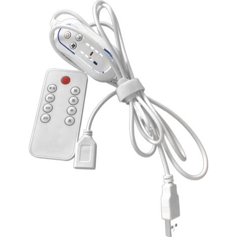 6-teiliges 5V-USB-Deckenventilator-Zubehörset mit Timer und Fernbedienung für Campingzelte, Outdoor-Bereiche, Studentenwohnheime, Zuhause und Bett