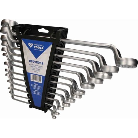 BRILLIANT TOOLS  Juego de  llaves de  doble anillo  acodadas de  12  piezas  -  BT012012 (1/5)
