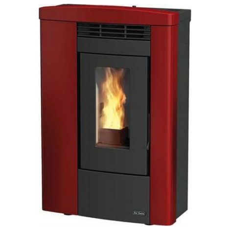 STUFA A PELLET SLIM KARIN MAIOLICA DAL ZOTTO BORDEAUX 8.8 KW 230 m³ (26326) (1/5)