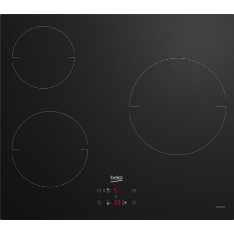 piano cottura a induzione 60cm 3 fuochi 5900w nero - HII63400MT - Beko