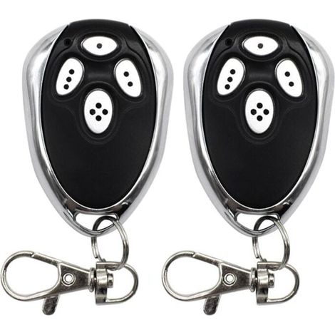 2 télécommandes pour moteur de porte de garage, 433 MHz, code roulant, portée 30-100 m, compatible portes sectionnelles (1/4)