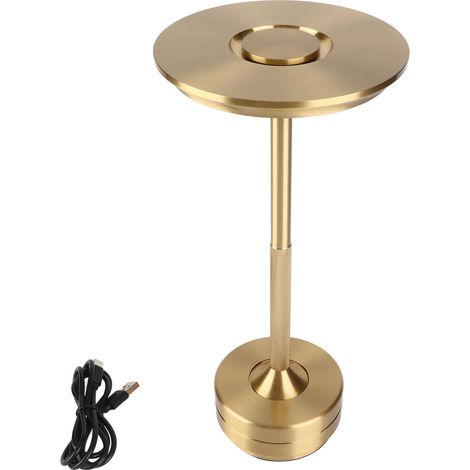 Lampe de bureau LED à luminosité réglable, éclairage à 360°, charge rapide, lampe de table en aluminium doré (1/5)