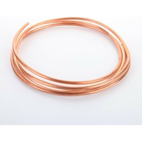 Tuyau de Cuivre Mou de Fil de Cuivre de 2M pour la Tuyauterie de Réfrigération OD 5mm x ID 4mm (1/4)
