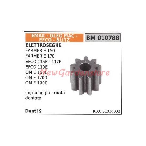 Roue dentée EMAK pour tronçonneuse FARMER E 150 E 170 EFCO 115E 010788