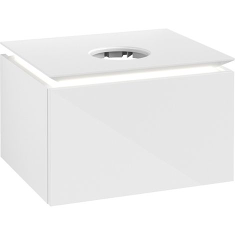 VB WTUS Legato 600x380x500mm avec Bel. 1 Ausz. WT m.tig Blanc brillant (1/3)