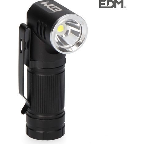 edm torcia LED nera 8W 450 lumen ricaricabile (1/5)