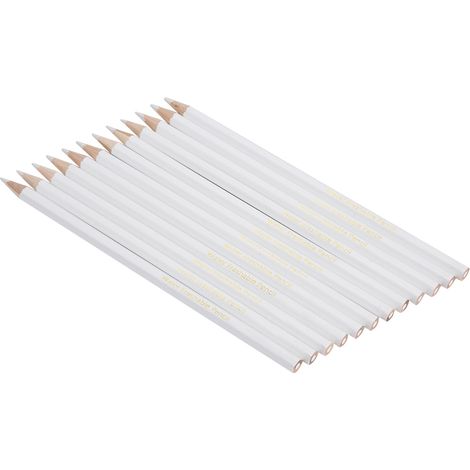 12Crayons Blancs Solubles à l'Eau pour Couture, Outil Pratique de Tailleur pour Marquage sur Tissu (1/5)
