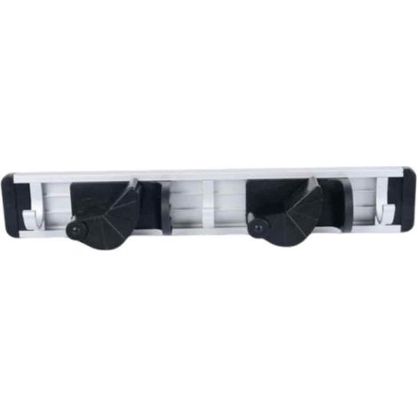 1 Porte-balais en aluminium, fixation sans perçage, support mural pour balai et serpillière, rangement outils ménage(Troisième trimestre : septembre) (1/5)
