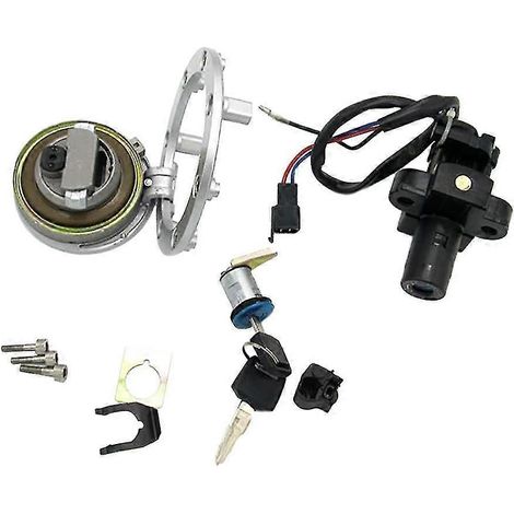 Ensemble de verrouillage à clé, couvercle de bouchon de réservoir d'essence et contacteur d'allumage pour Honda CB400 92-98 et CB1 89-91 (1/5)