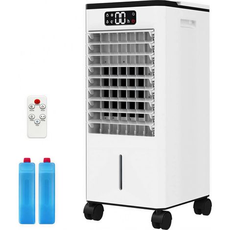 3-in-1-Gerät: Tragbare Klimaanlage, Ventilator, Luftbefeuchter, 7-Liter-Tank, 12-Stunden-Timer, 120°-Oszillation