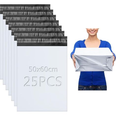 25 Stück Vinted Versandbeutel 50x60 cm Vinted Paketverpackung Plastikumschlag Versandbeutel für Textilien und Schuhkartons (1/5)