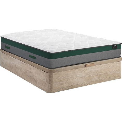 Set letto 140x190cm: Rete contenitore Naturale chiaro + Mater.molle insacchettate - PRESTIGE di YSMÉE