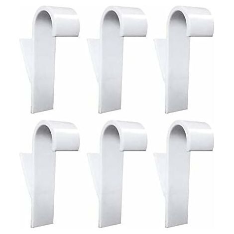 Hook Pour Porte - En Plastique Blanc - S'Installe Sans Outil - Pour Radiateur Ou Porte - Idéal Salle De Bain Cuisine - 6 Pièces (1/3)