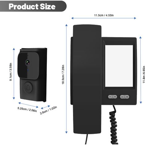 Sistema de videoportero de 3,5 pulgadas con pantalla IPS, timbre inalámbrico, cámara, teléfono móvil, intercomunicador inalámbrico, visión nocturna por infrarrojos, intercomunicador bidireccional, col