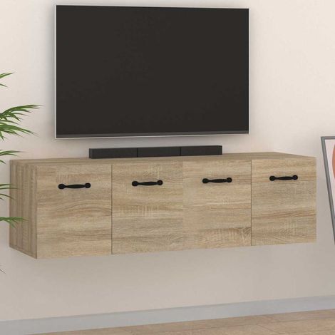 vidaXL Wall Cabinets 2 pcs Sonoma Oak 80x35x36,5 cm Engineered Wood (1/5)