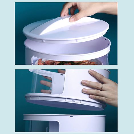 Set aus 5 stapelbaren, isolierten Abdeckungen für Geschirr, Aufbewahrungsbox für Essensreste. (1/5)