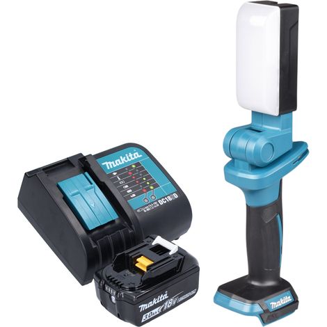 Makita DML 816 SF1X Akku Arbeitsleuchte 18 V 500 lm LED + 1x Akku 3,0 Ah + Ladegerät