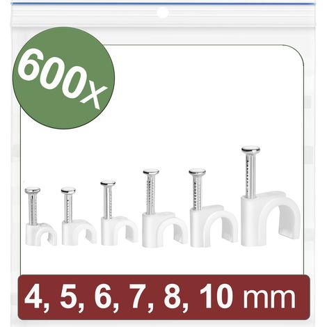 Quadrios 24CA426 Nagelschellen 24CA426 Bündel-Ø-Bereich 2 bis 10 mm Weiß 600 St.