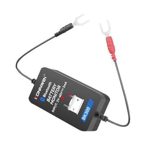 BK300 Monitor per batterie auto 12V/24V, tester digitale Bluetooth 5.0, diagnostica di avviamento e ricarica, monitoraggio della tensione in tempo reale, app iOS/Android, per auto, moto e barche. (1/4)