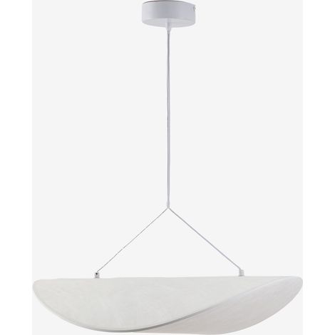 SKLUM LED-Deckenleuchte aus Zelvon-Stoff Weiss &x2194&xFE0E 60 cm