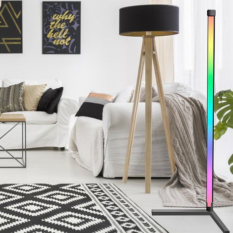 Lampadaire d'angle RGB avec changement de couleur, lampadaire LED à intensité variable, veilleuse avec télécommande. (1/5)