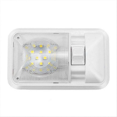 12V-Deckenleuchte für Wohnmobile, Wohnwagen, Boote, Lieferwagen und Anhänger - Wasserdichte LED-Innenleuchte, ideal für Nutzfahrzeuge und Campingbusse. (1/5)