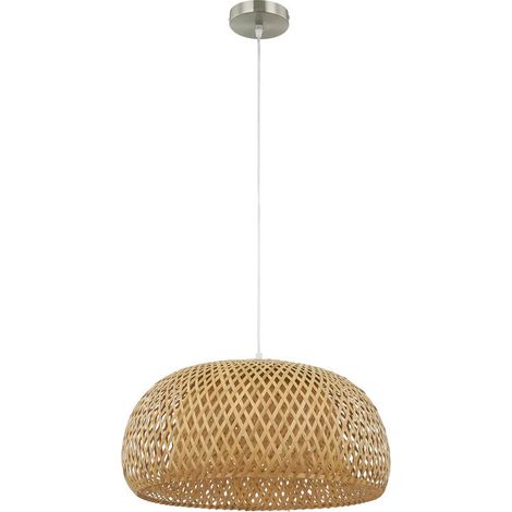[NEUWERTIG] B-Ware Lindby Hängeleuchte Jadwiga Ø45cm Bambus E27 Pendelleuchte Lichtquelle dimmbar (1/2)