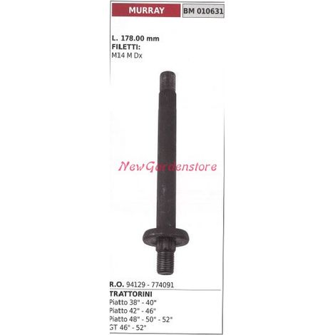Eje del cubo de la cuchilla del tractor cortacésped 38" MURRAY 010631