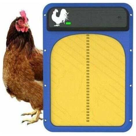 Battery Operated Automatic Chicken Coop Door - 1pcs - With Light Sensor - Waterproof Chicken Coop Door Kit - 35x24x4.3cm (1/4)