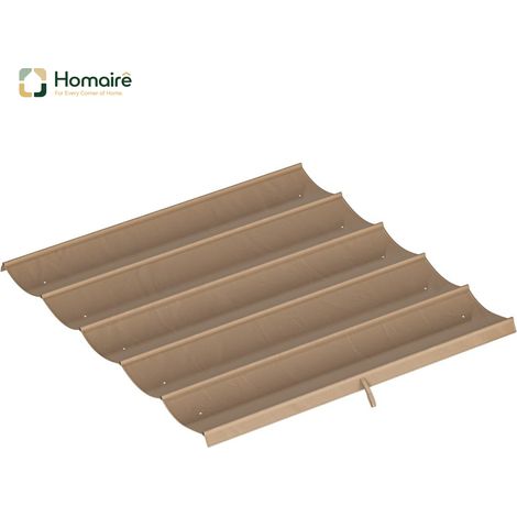 HOMAIRE Ersatzdach für 3x3m Pergola einziehbar mit Regenabflusslöchern wetterfest Polyester Braun