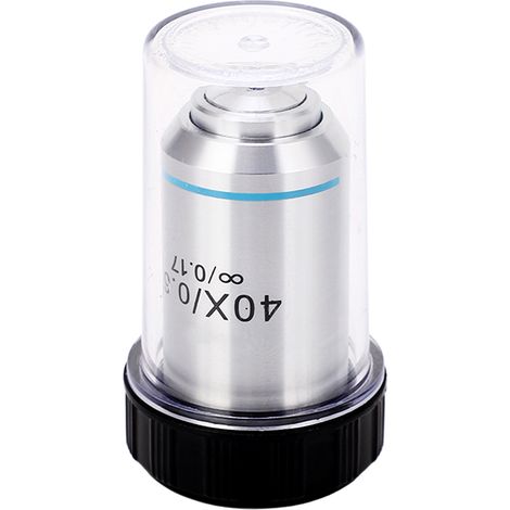 Objectif de microscope 40X à filetage RMS, large champ de vision, haute transmission 195, lentille Infinity