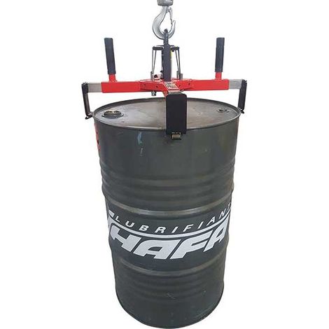 Pinza per fusti automatica - Movimentazione verticale a 4 punti - Fusti metallici e plastici con bordo da 220 L - Carico max 350 kg - 845010415