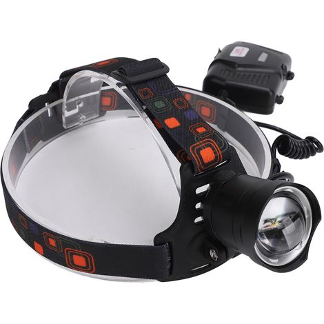 Lampe frontale LED haute puissance, angle réglable, mise au point télescopique, étanche, idéale pour la randonnée, les chantiers et les activités de plein air. LED P70. (1/5)