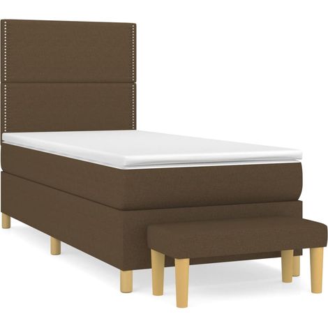 Maison Exclusive - Boxspringbett mit Matratze Dunkelbraun 90x190
