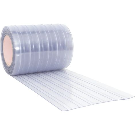 Tira de cortina para puertas PVC transparente 300x2,6 mm 10 m vidaXL